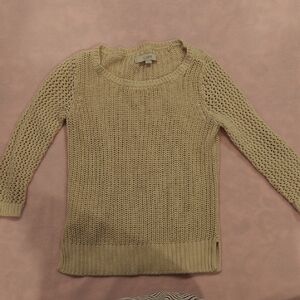 LOFT Women's Beige Knit Sweater